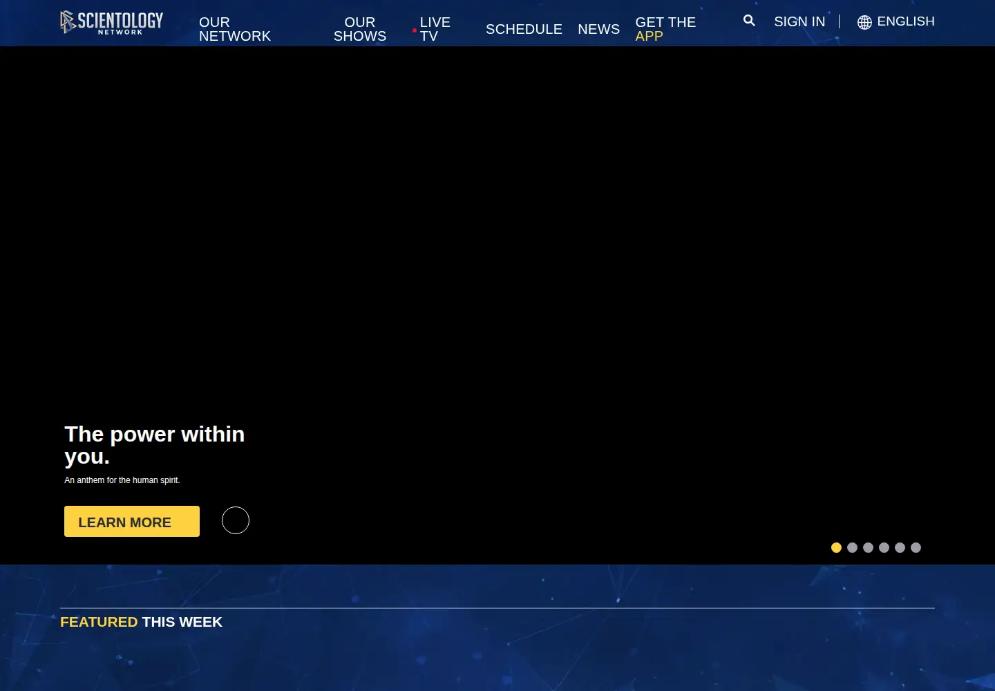 Screenshot of scientology.tv