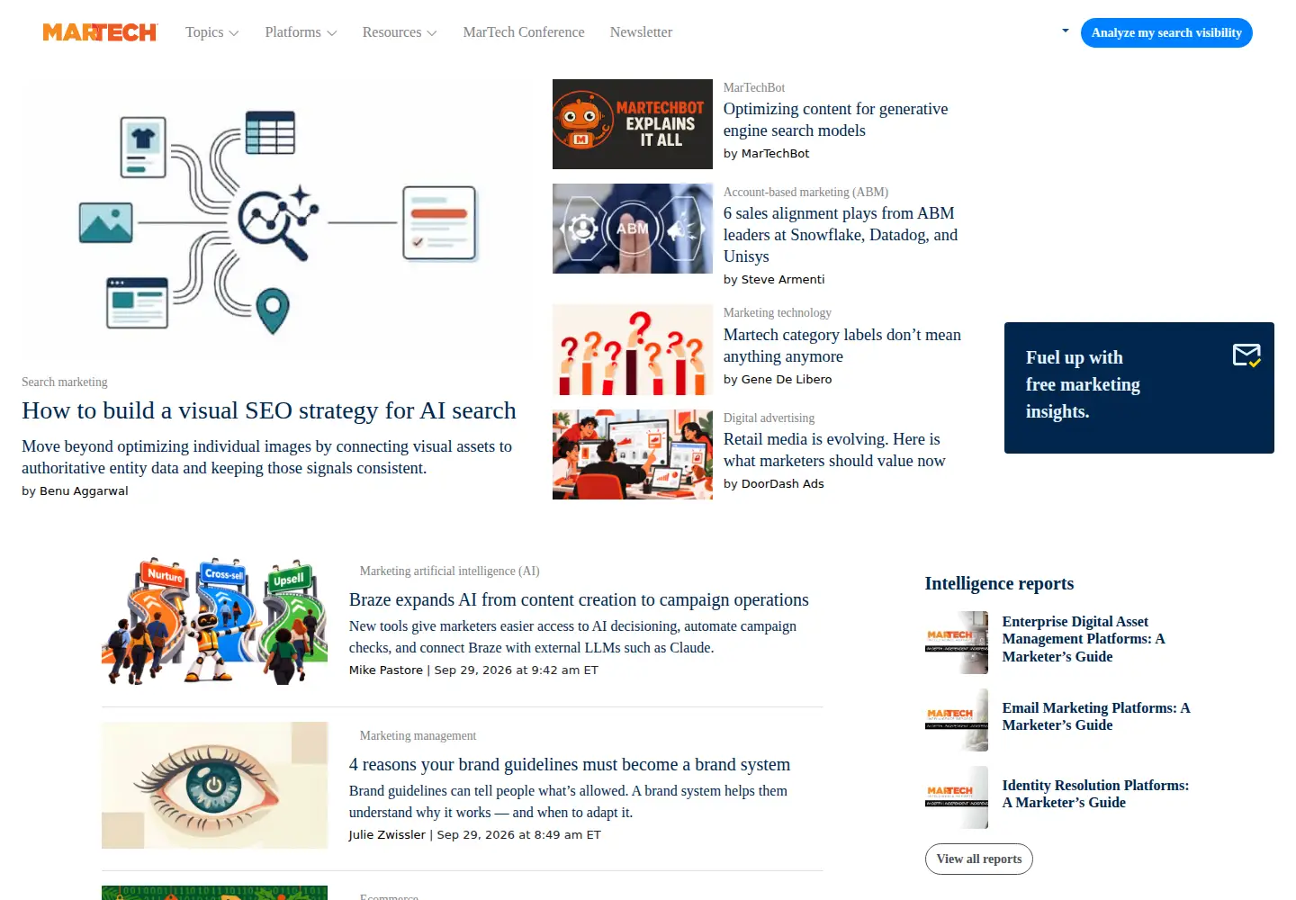 Screenshot of martech.org