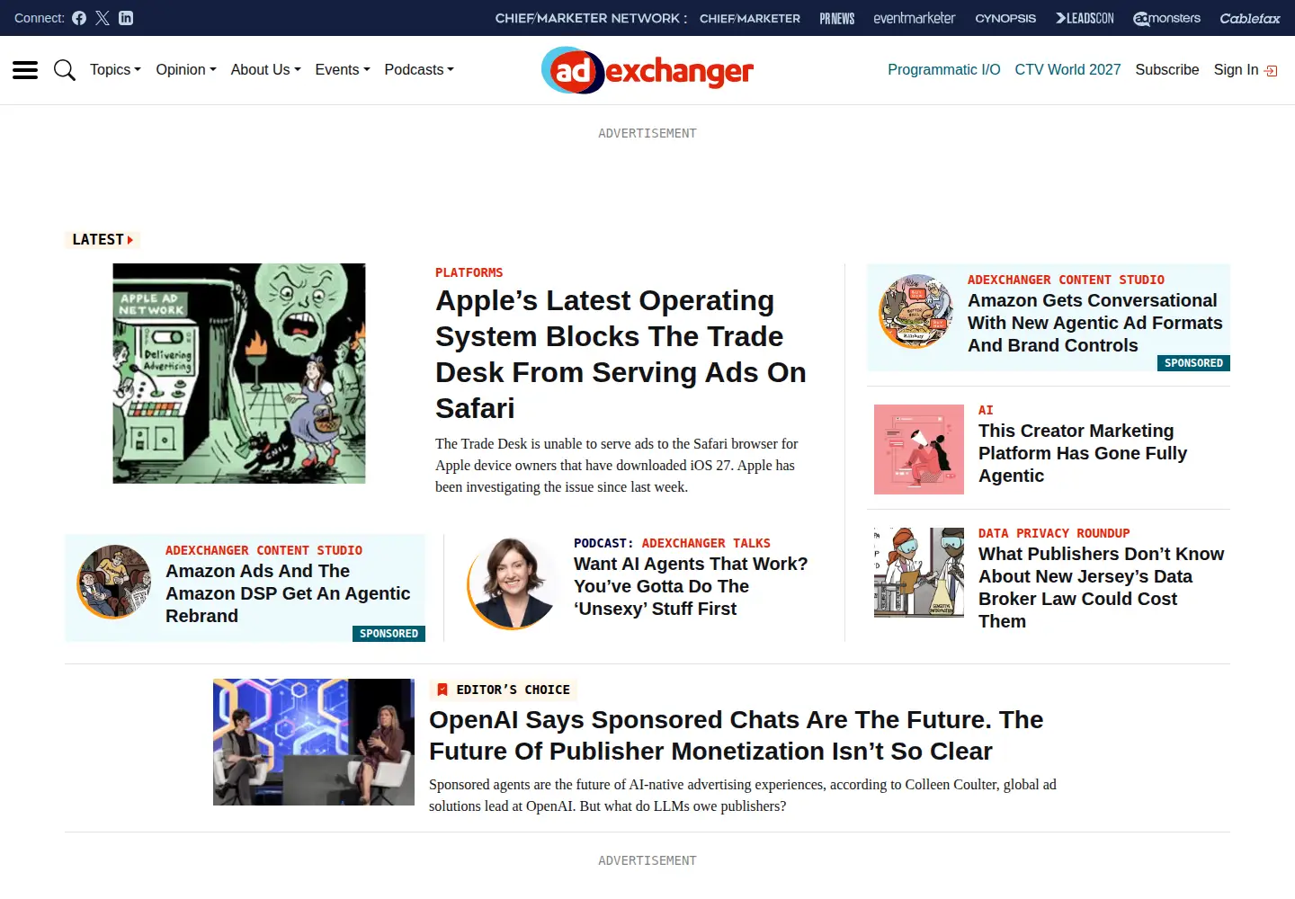 Screenshot of adexchanger.com