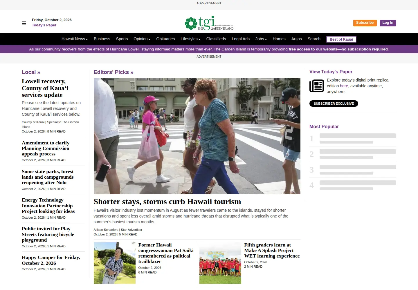 Screenshot of thegardenisland.com