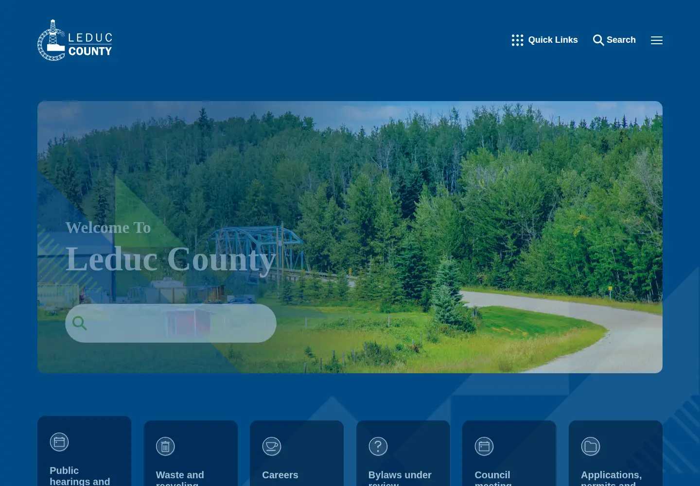 Screenshot of leduc-county.com