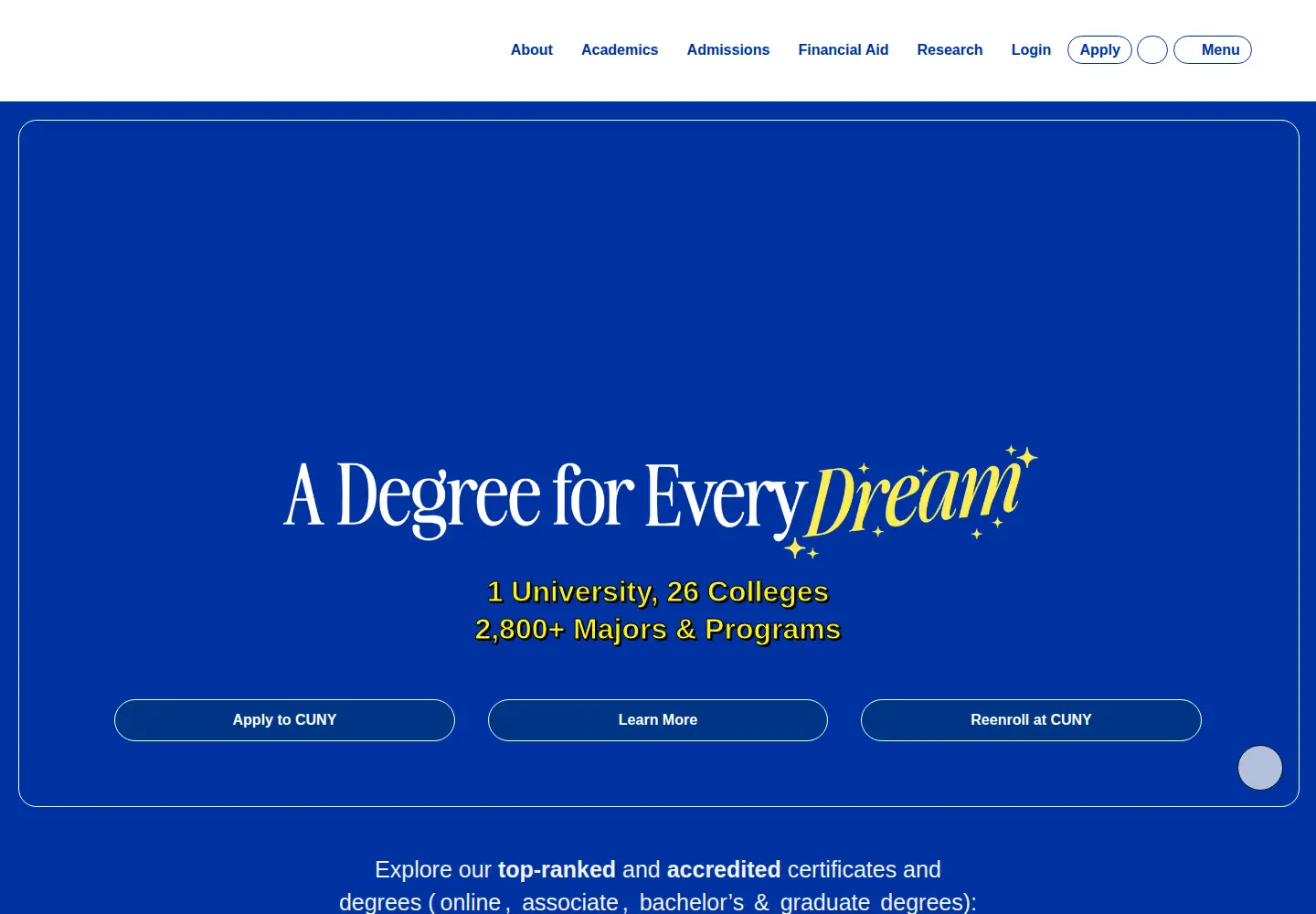 Screenshot of cuny.edu