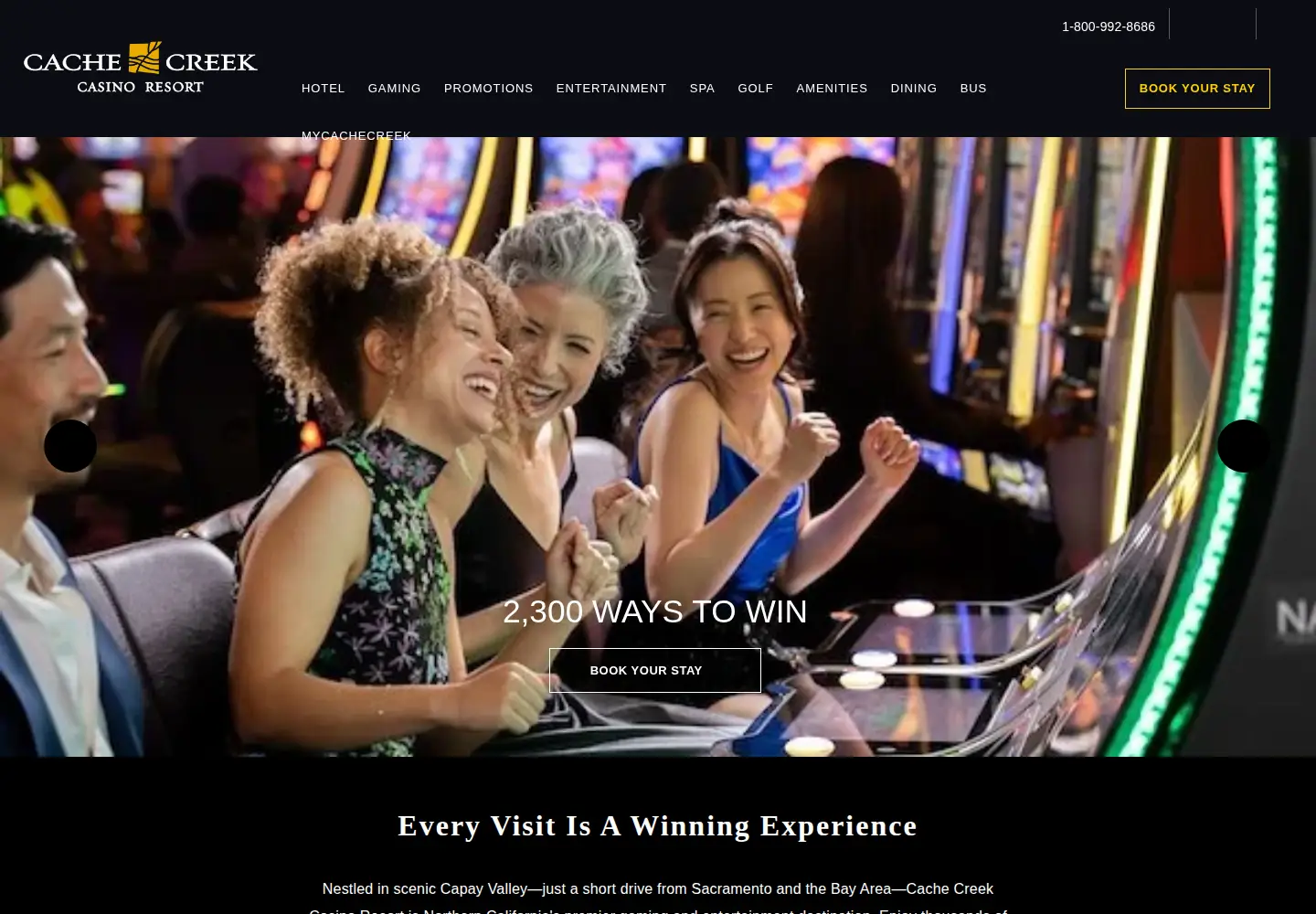 Screenshot of cachecreek.com