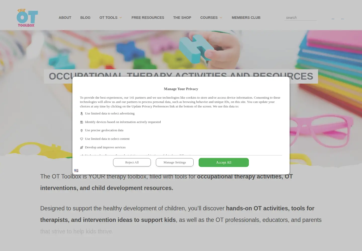 Screenshot of theottoolbox.com