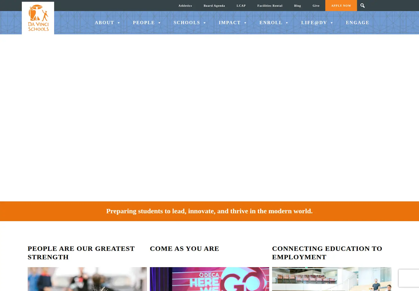 Screenshot of davincischools.org