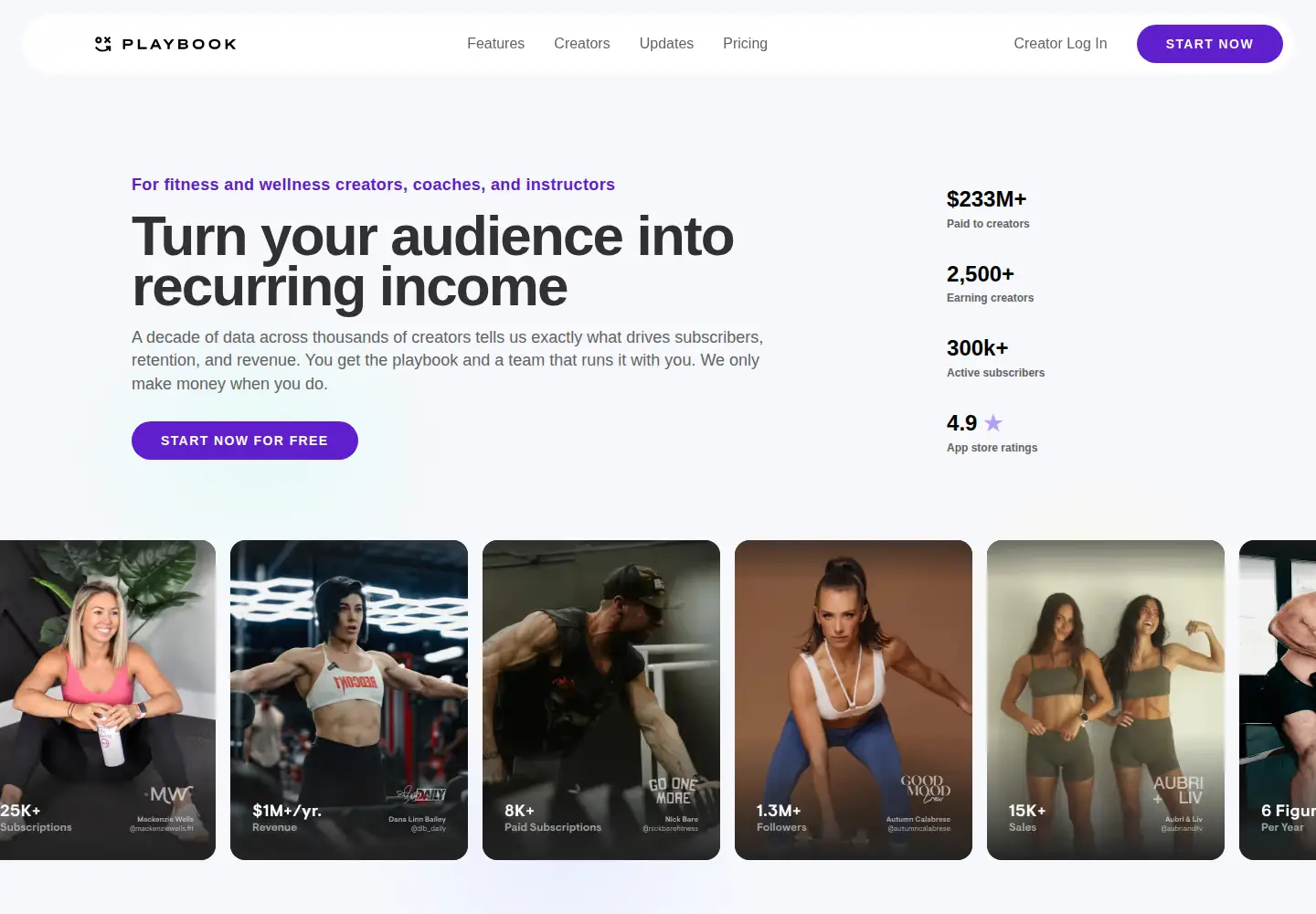 Screenshot of playbookapp.io
