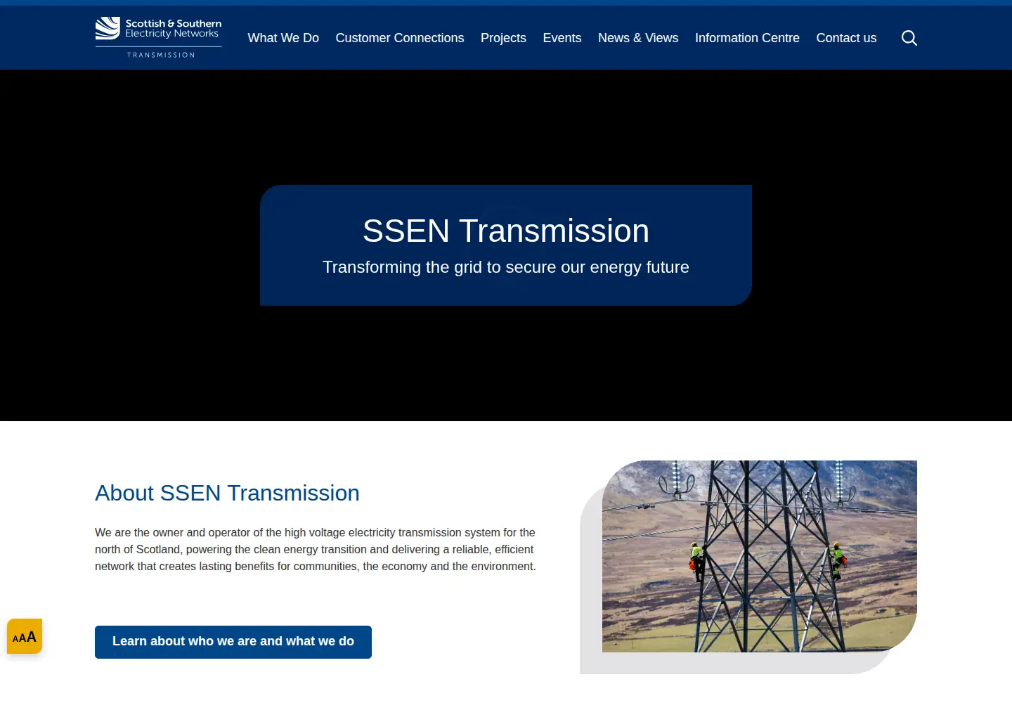 Screenshot of ssen-transmission.co.uk