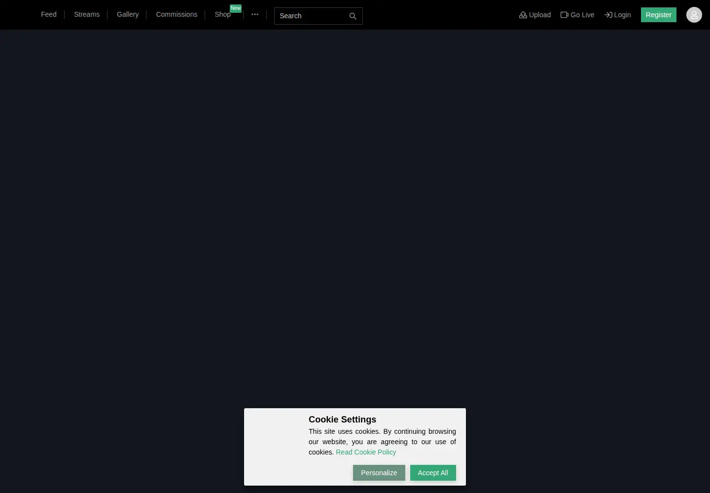 Screenshot of picarto.tv