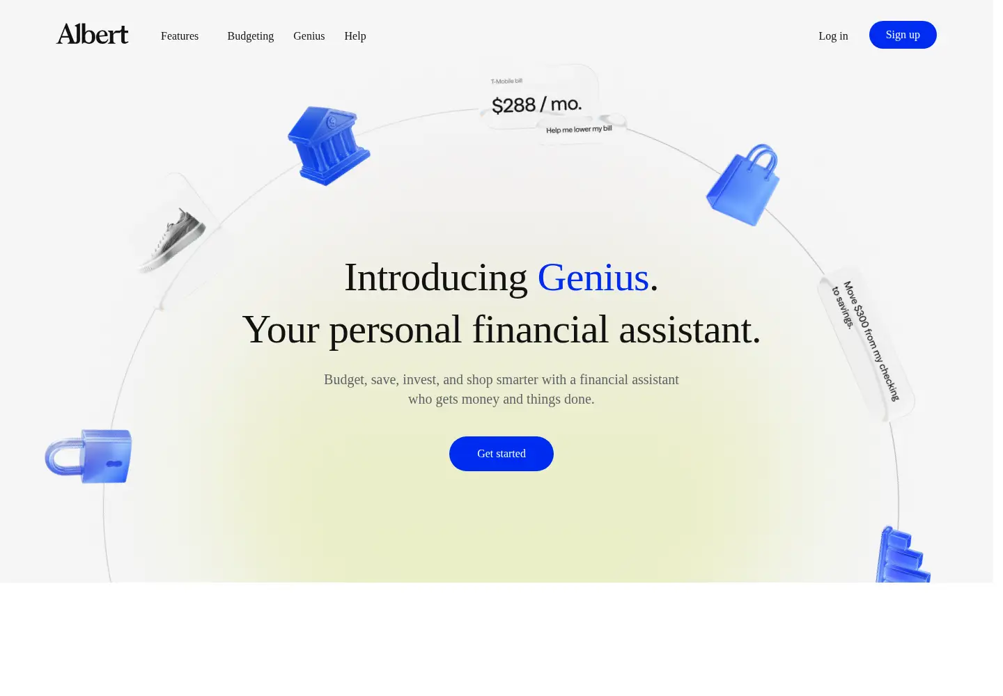 Screenshot of albert.com