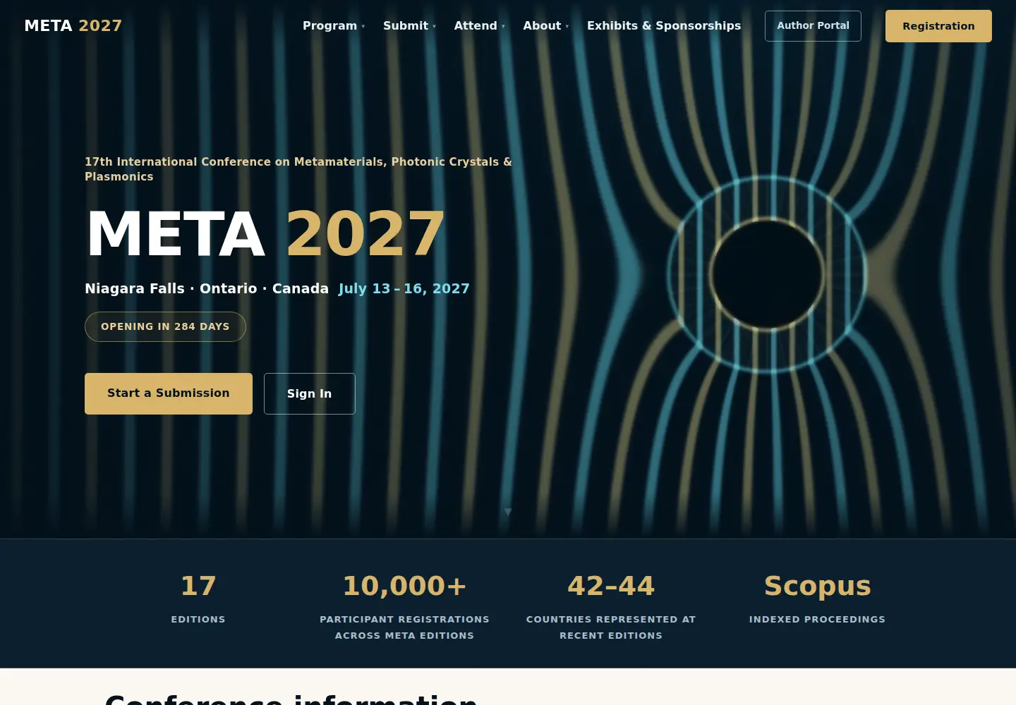 Screenshot of metaconferences.org