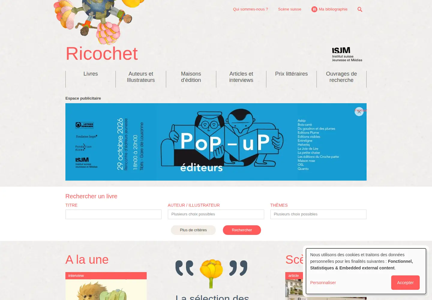 Screenshot of ricochet-jeunes.org