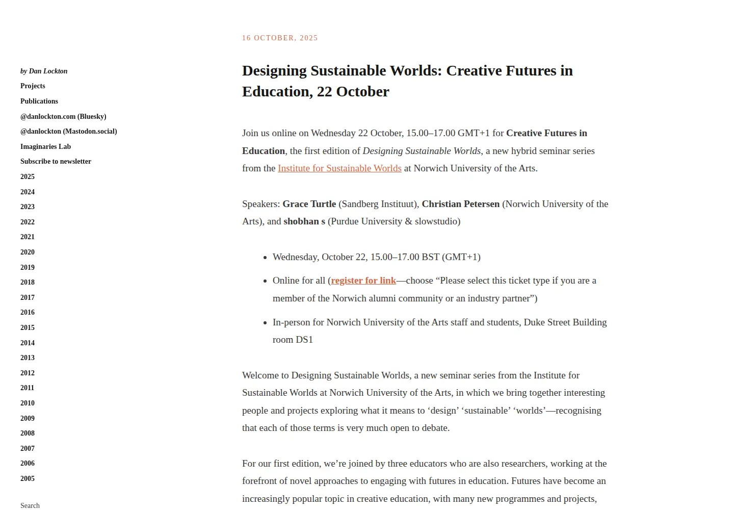 Screenshot of danlockton.co.uk