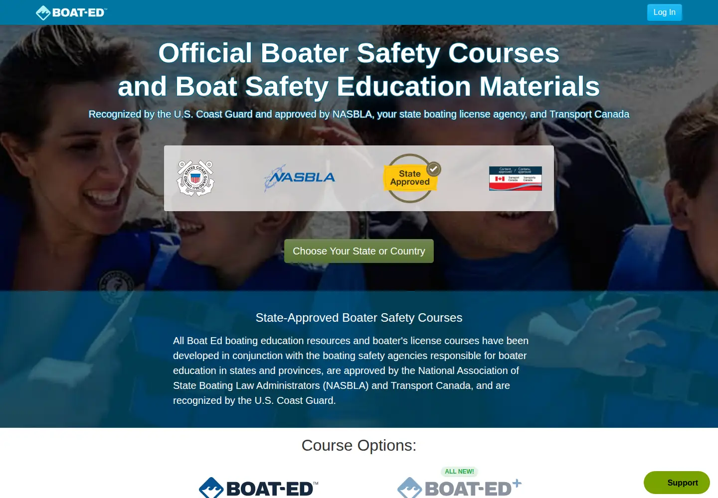 Screenshot of boat-ed.com