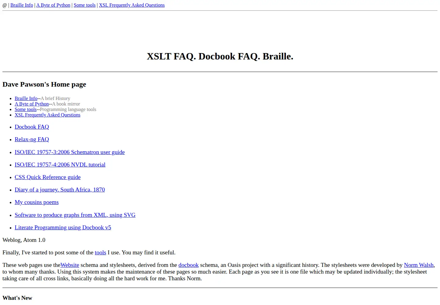 Screenshot of dpawson.co.uk
