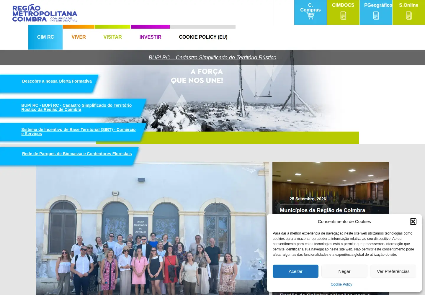 Screenshot of cim-regiaodecoimbra.pt