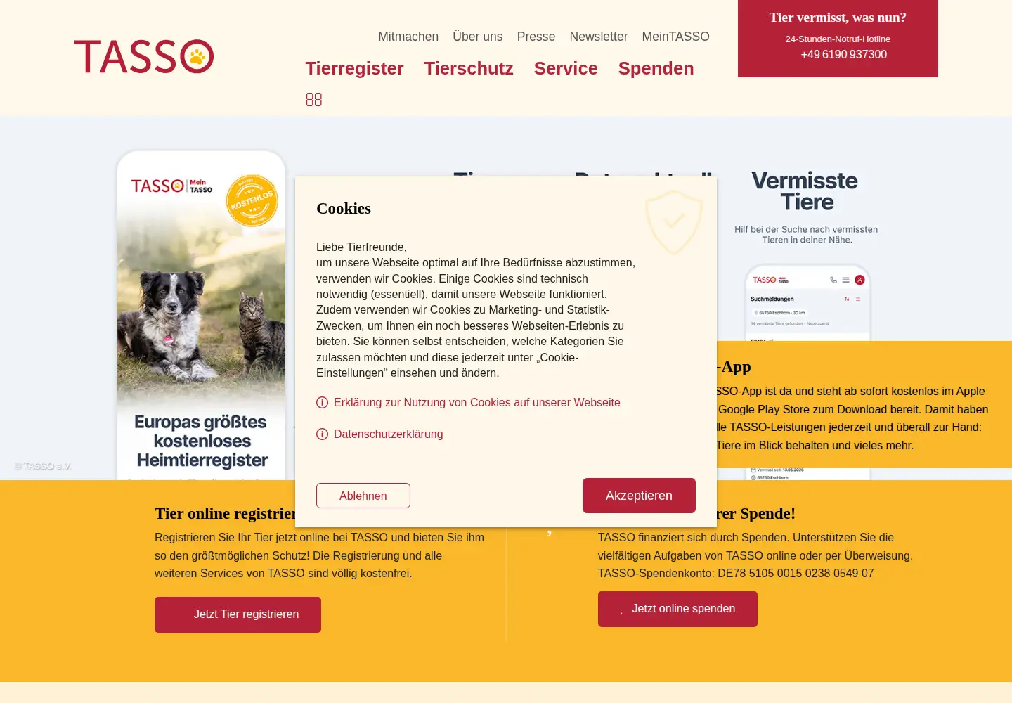 Screenshot of tasso.net