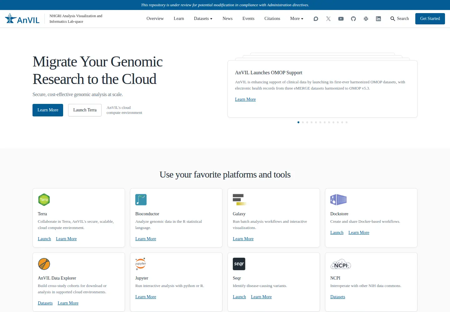 Screenshot of anvilproject.org