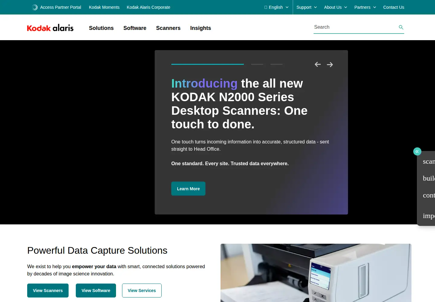 Screenshot of kodakalaris.com
