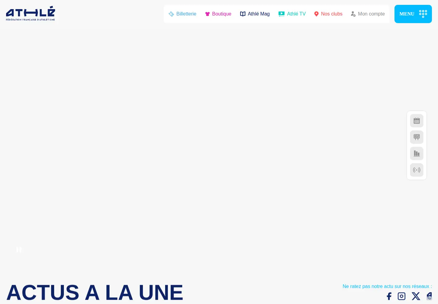 Screenshot of athle.fr
