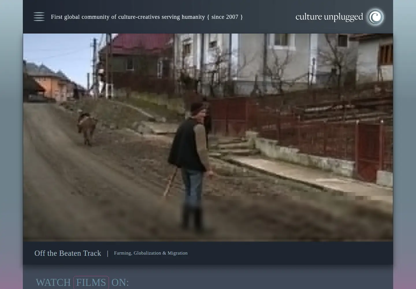 Screenshot of cultureunplugged.com