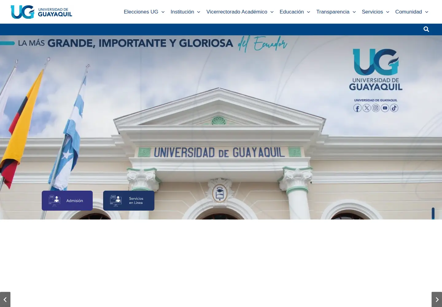 Screenshot of ug.edu.ec
