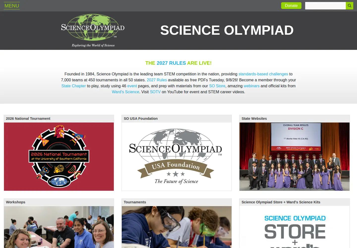 Screenshot of soinc.org