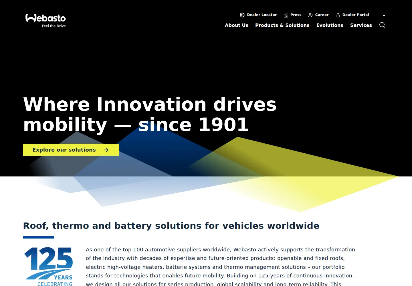 Screenshot of webasto.com