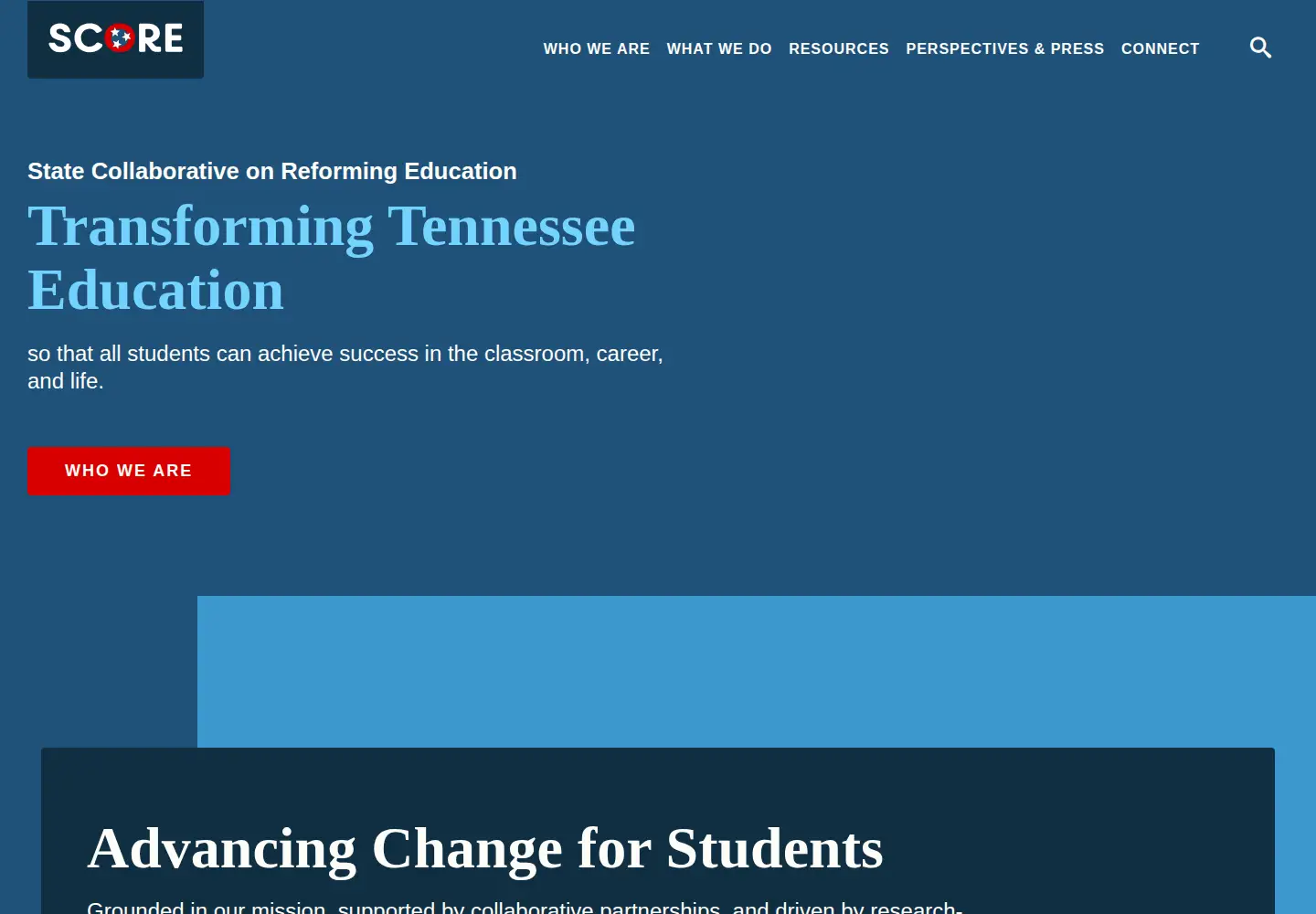 Screenshot of tnscore.org