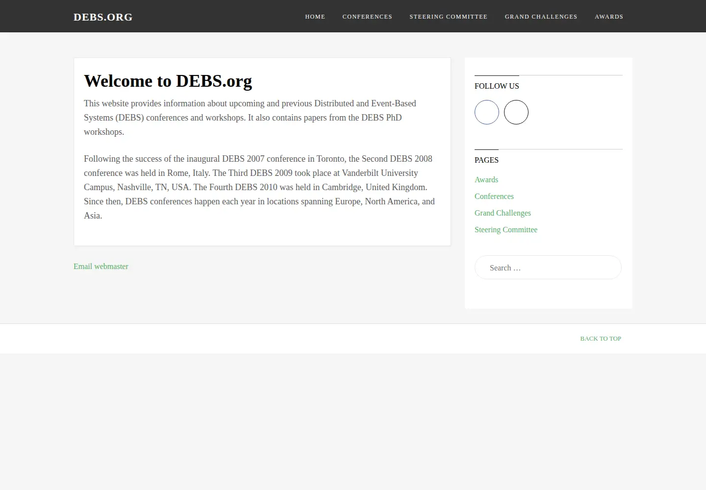 Screenshot of debs.org