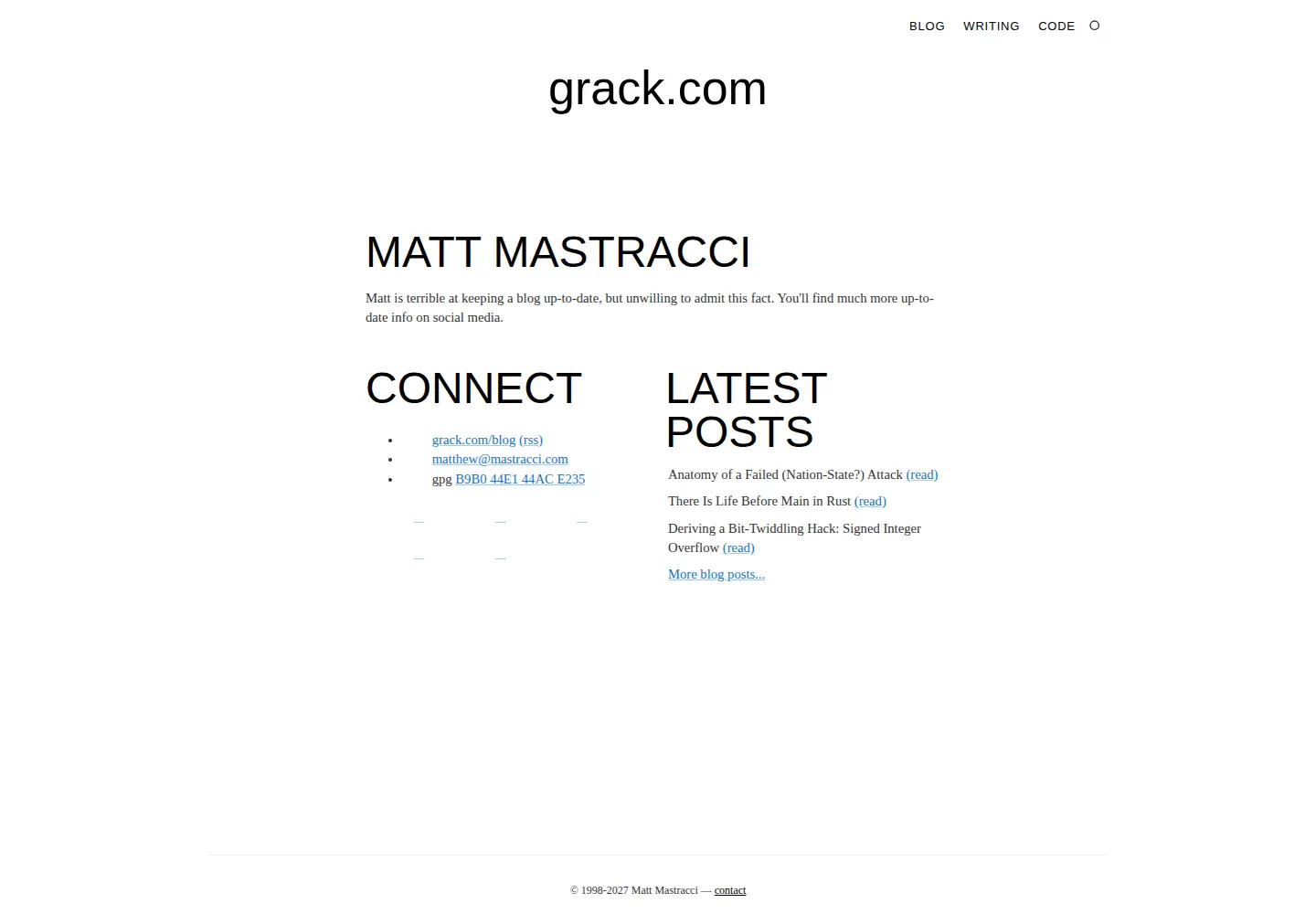 Screenshot of grack.com