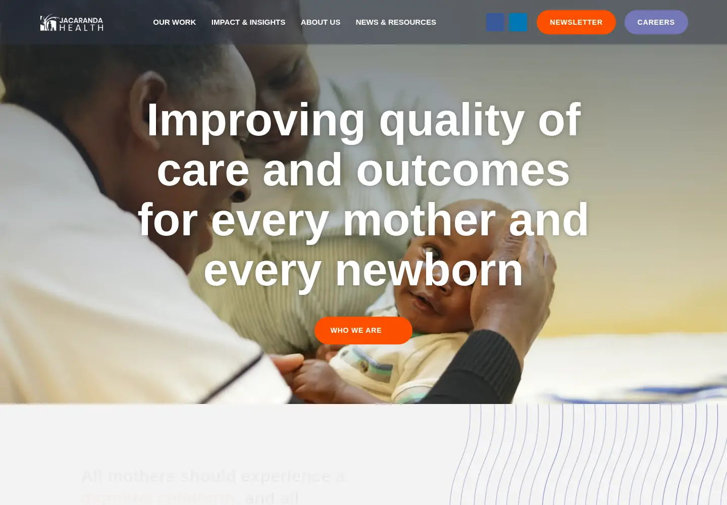 Screenshot of jacarandahealth.org