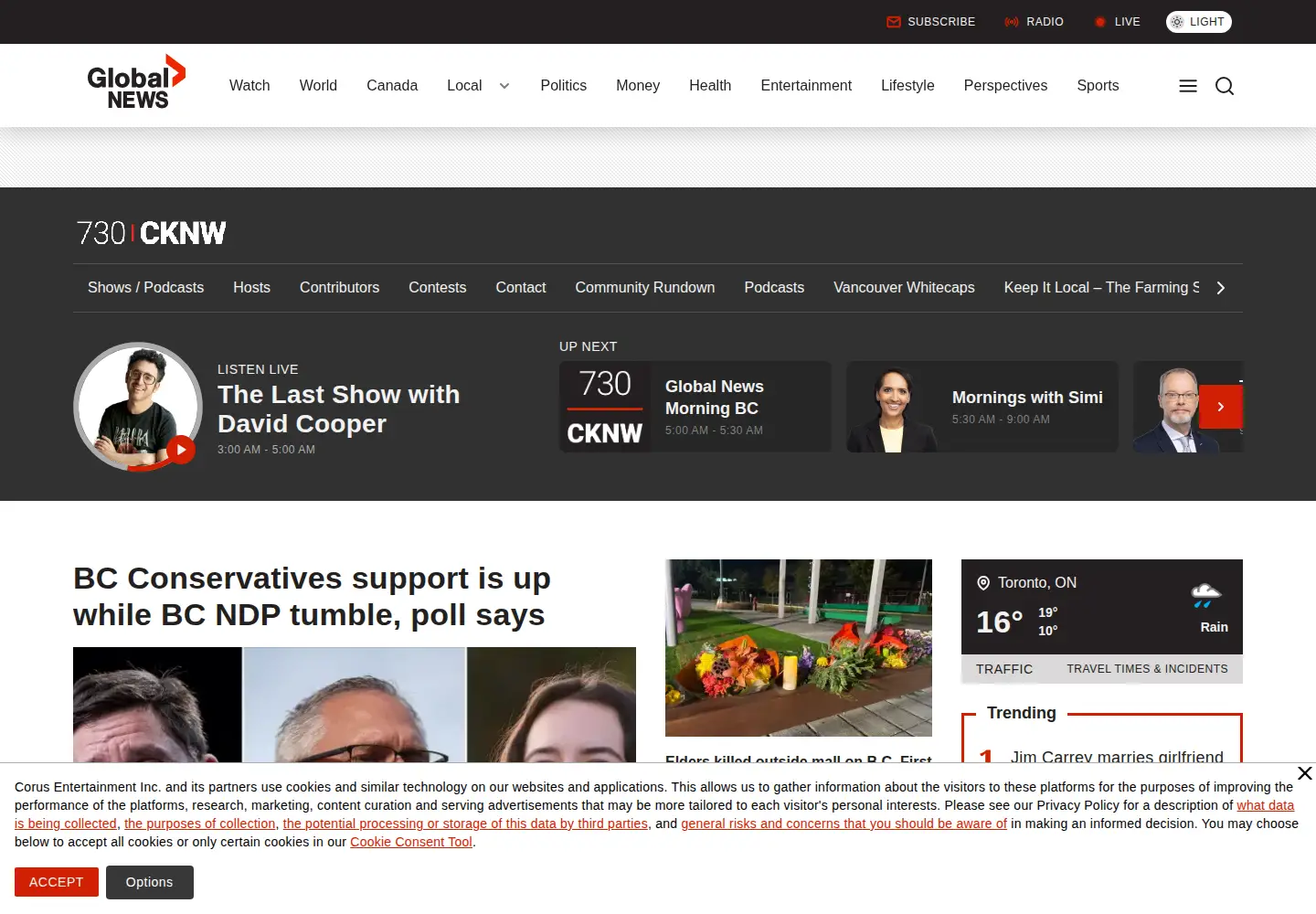 Screenshot of cknw.com