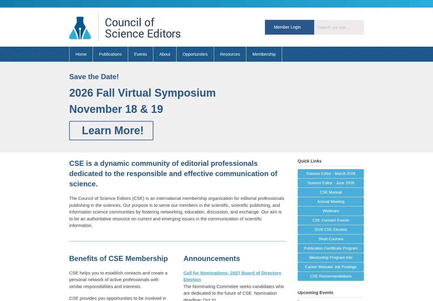 Screenshot of councilscienceeditors.org