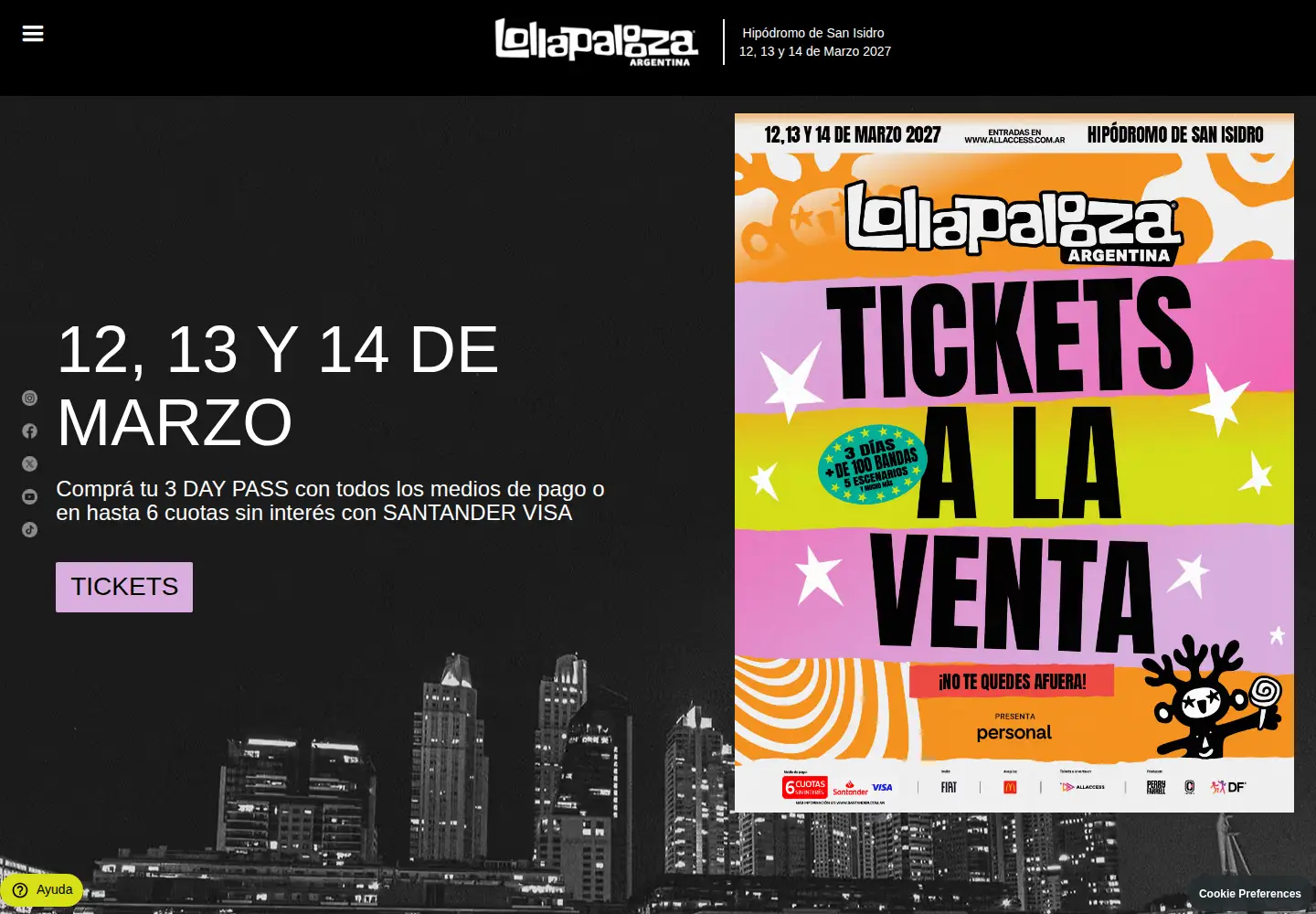 Screenshot of lollapaloozaar.com