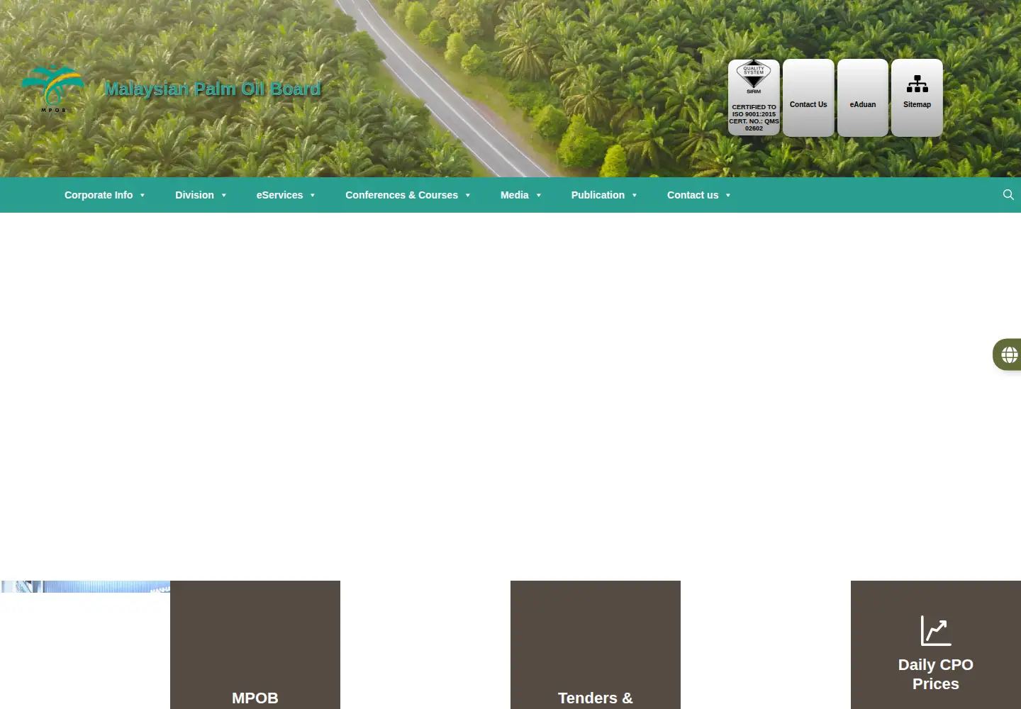 Screenshot of mpob.gov.my