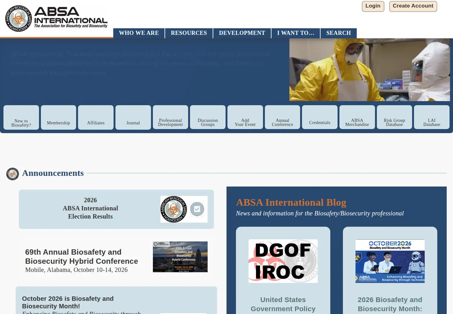 Screenshot of absa.org
