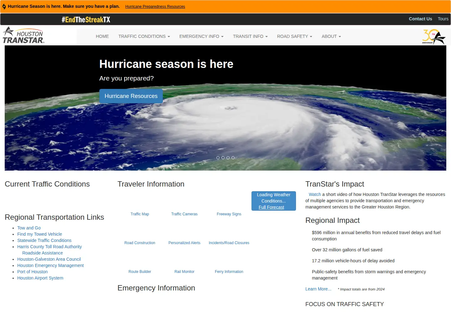 Screenshot of houstontranstar.org