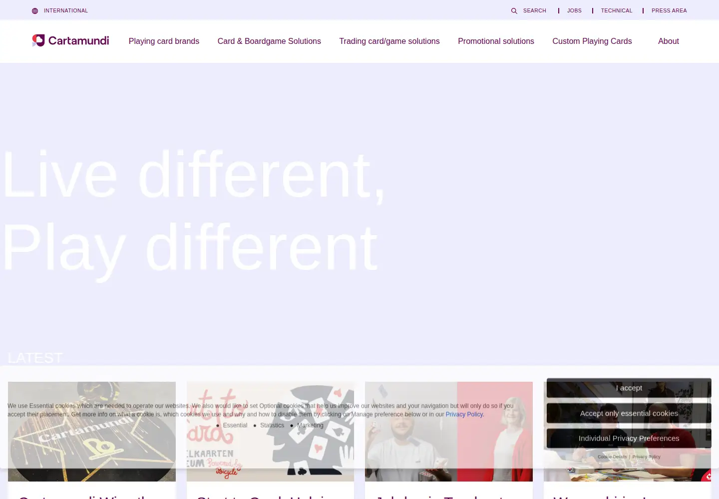 Screenshot of cartamundi.com