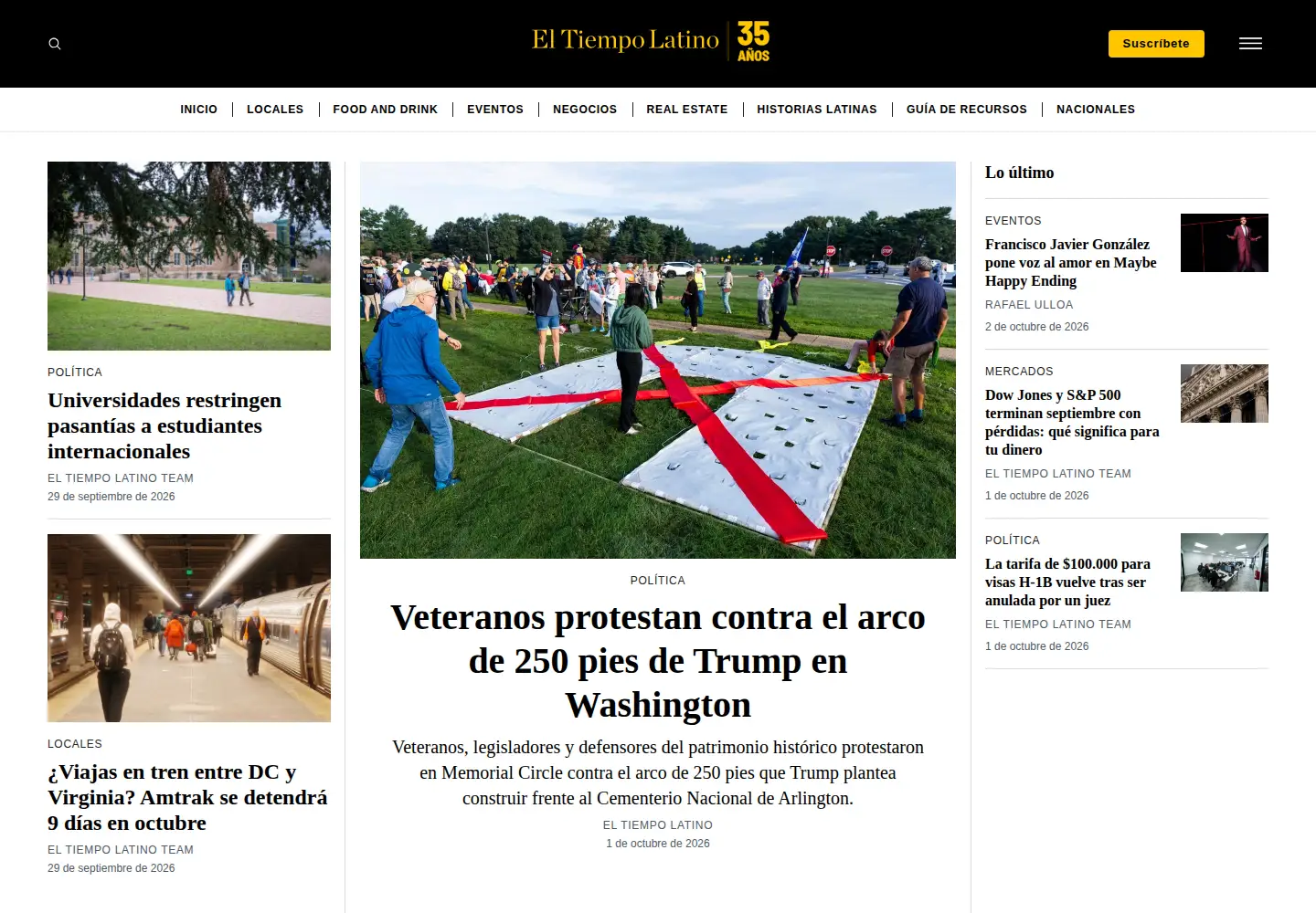 Screenshot of eltiempolatino.com