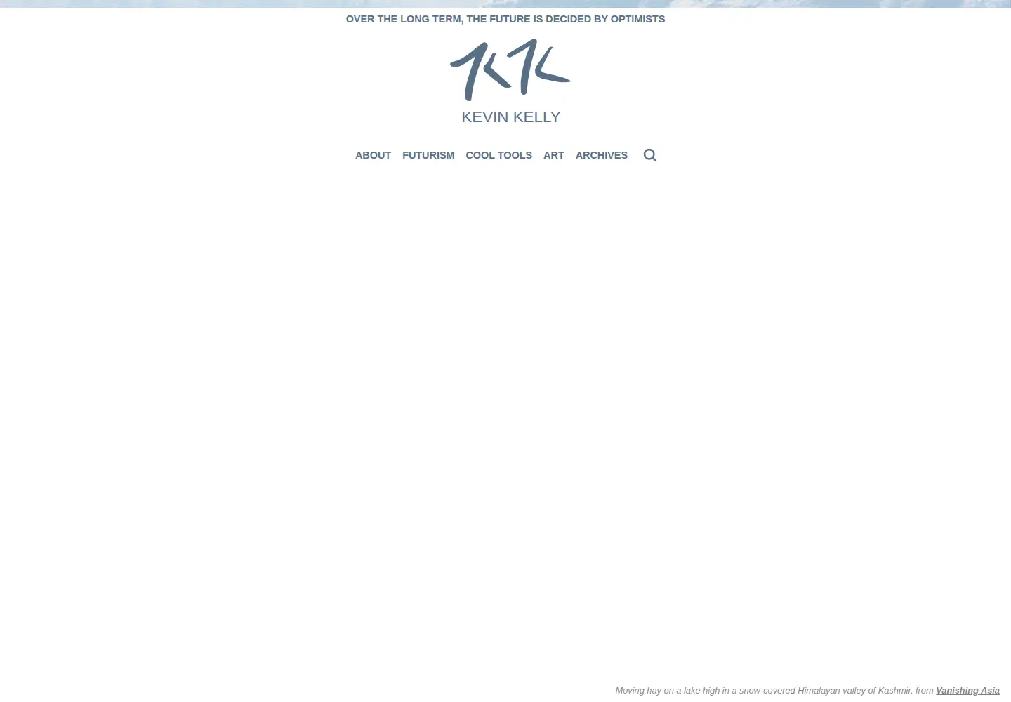 Captured homepage of kk.org in the current scan