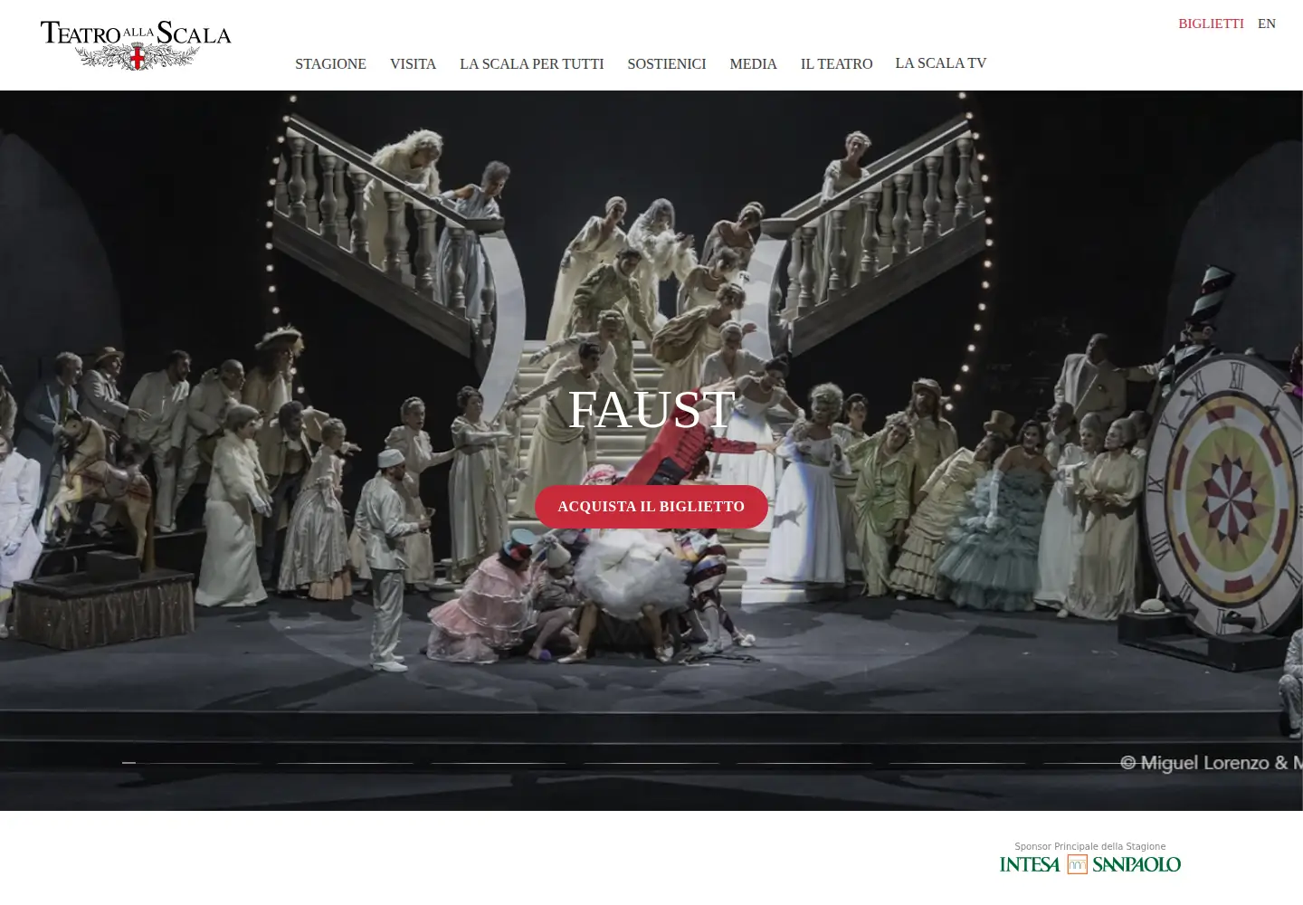 Screenshot of teatroallascala.org