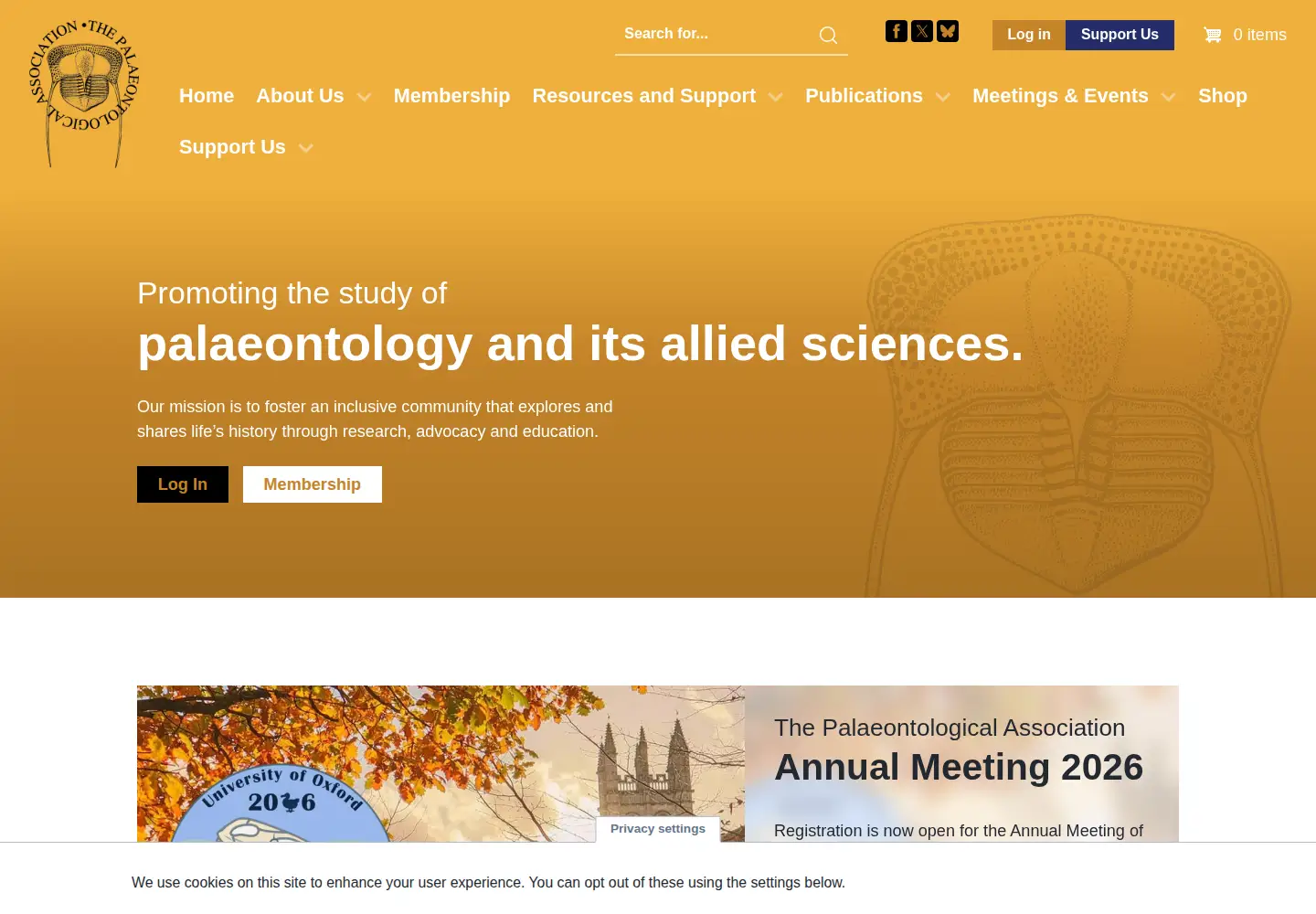 Screenshot of palass.org