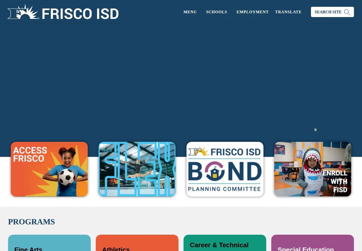 Screenshot of friscoisd.org