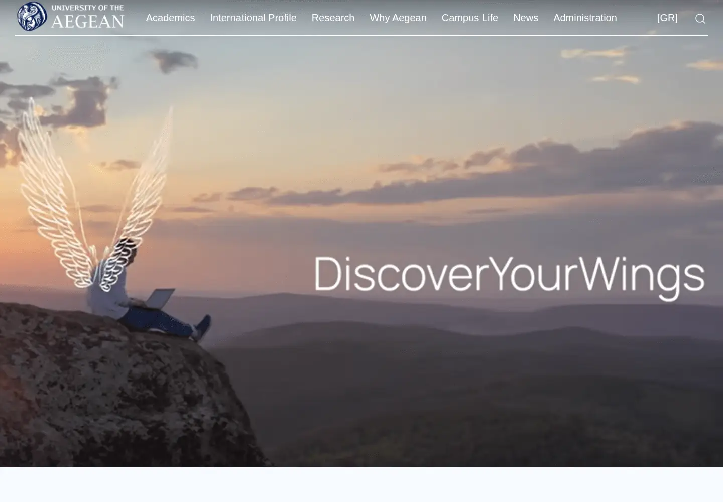Screenshot of aegean.edu