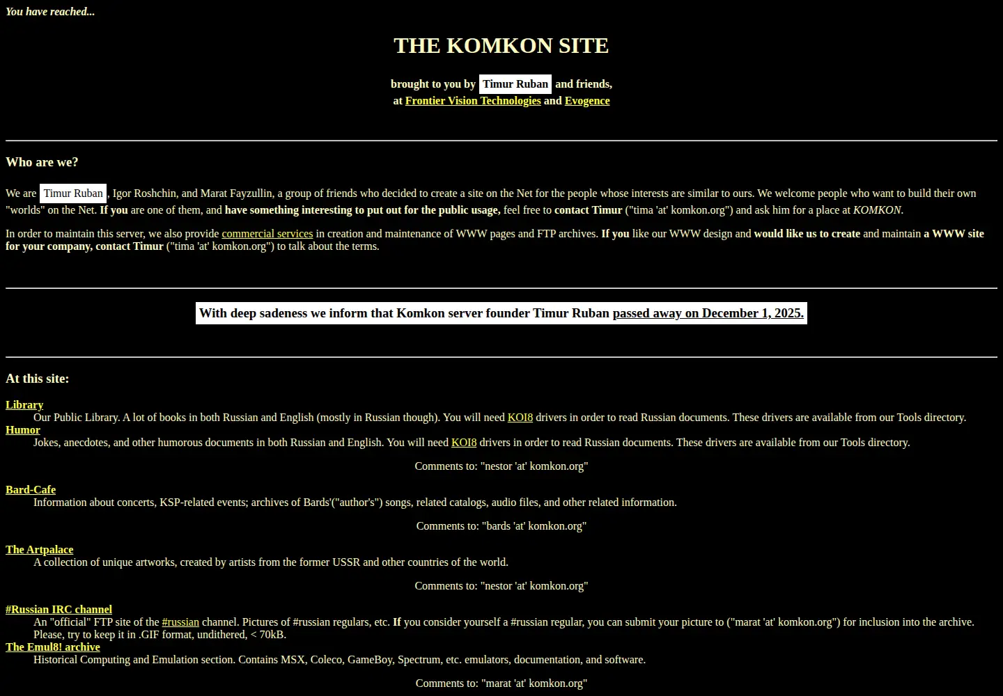 Screenshot of komkon.org