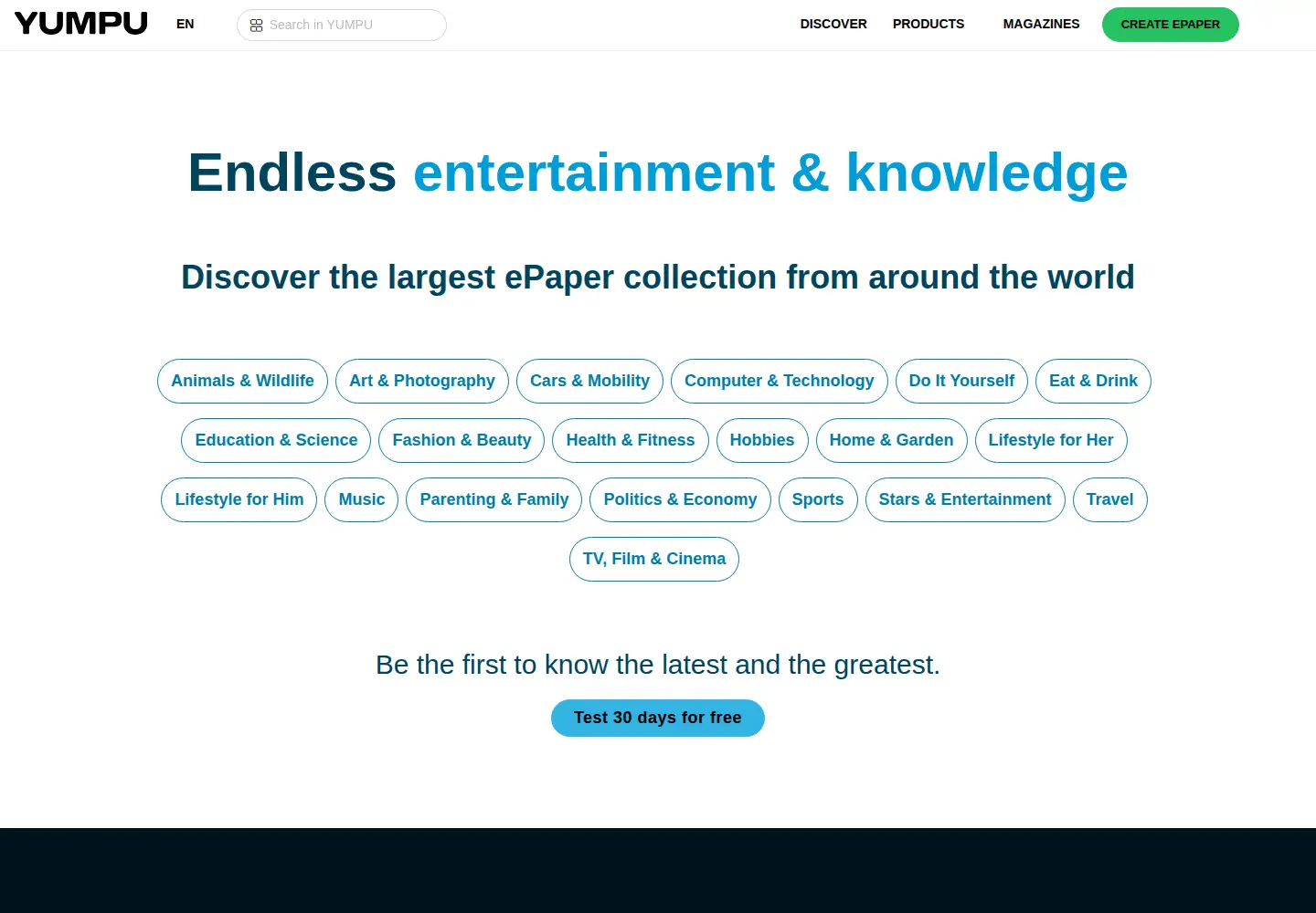 Screenshot of yumpu.com