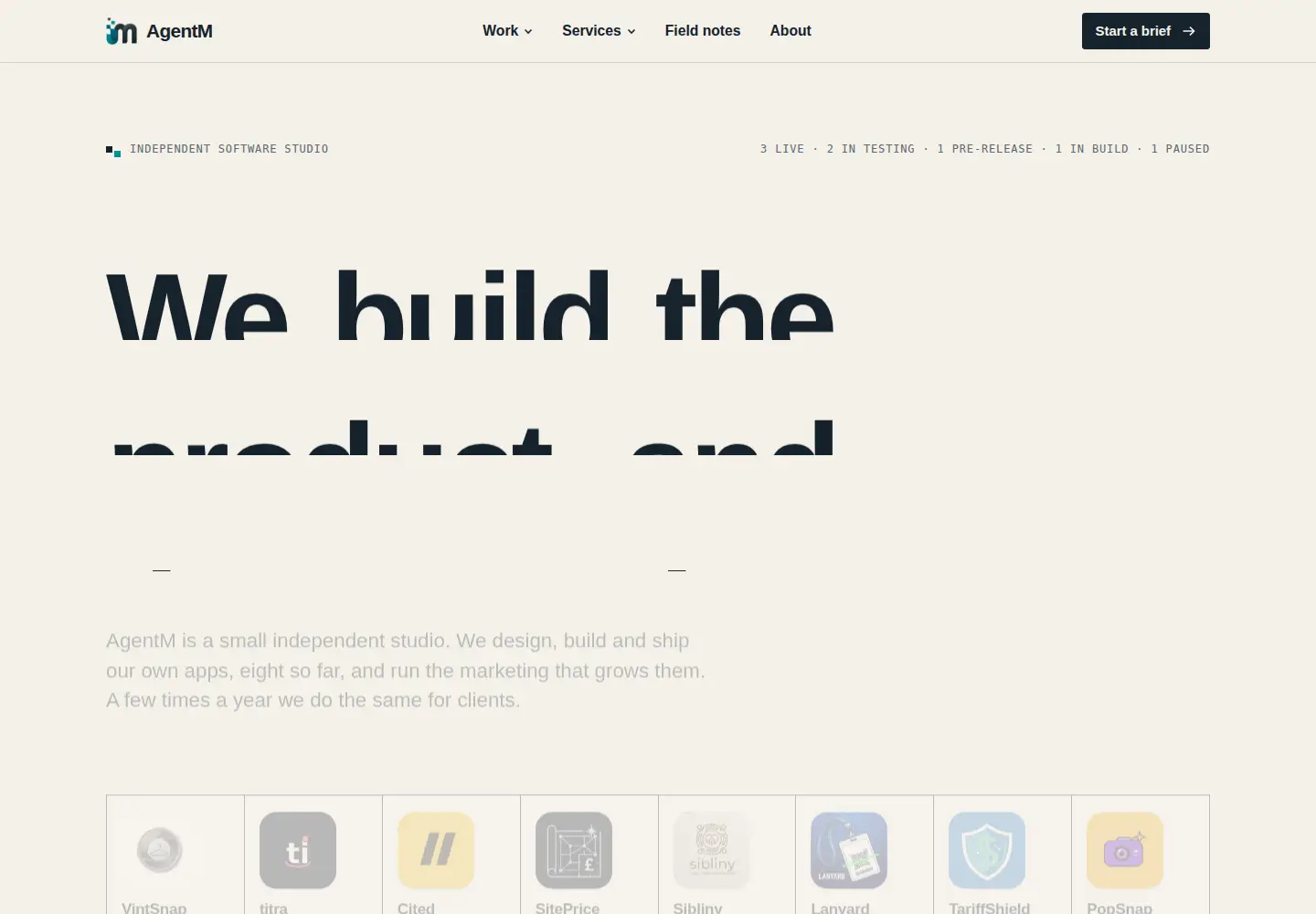 Screenshot of agentm.co.uk