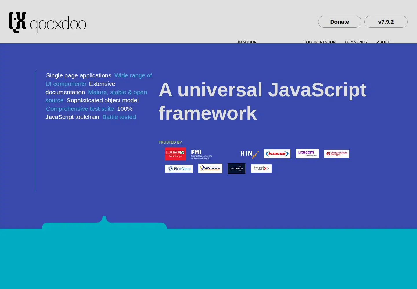 Captured homepage of qooxdoo.org in the current scan