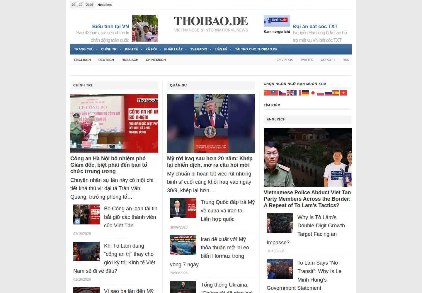Screenshot of thoibao.de