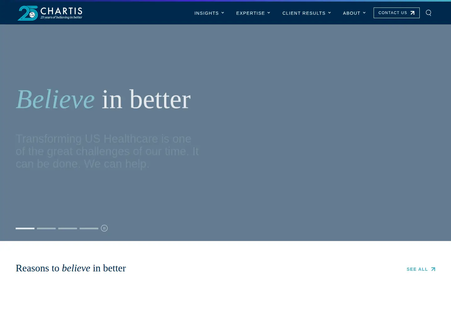 Screenshot of chartis.com
